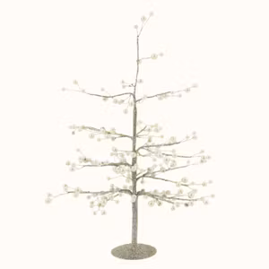 Julgran m pärlor och guldtråd