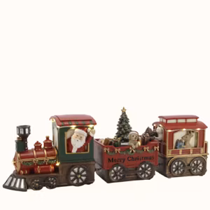 Noël Juletåg m. 2 vagnar och ledbelysning