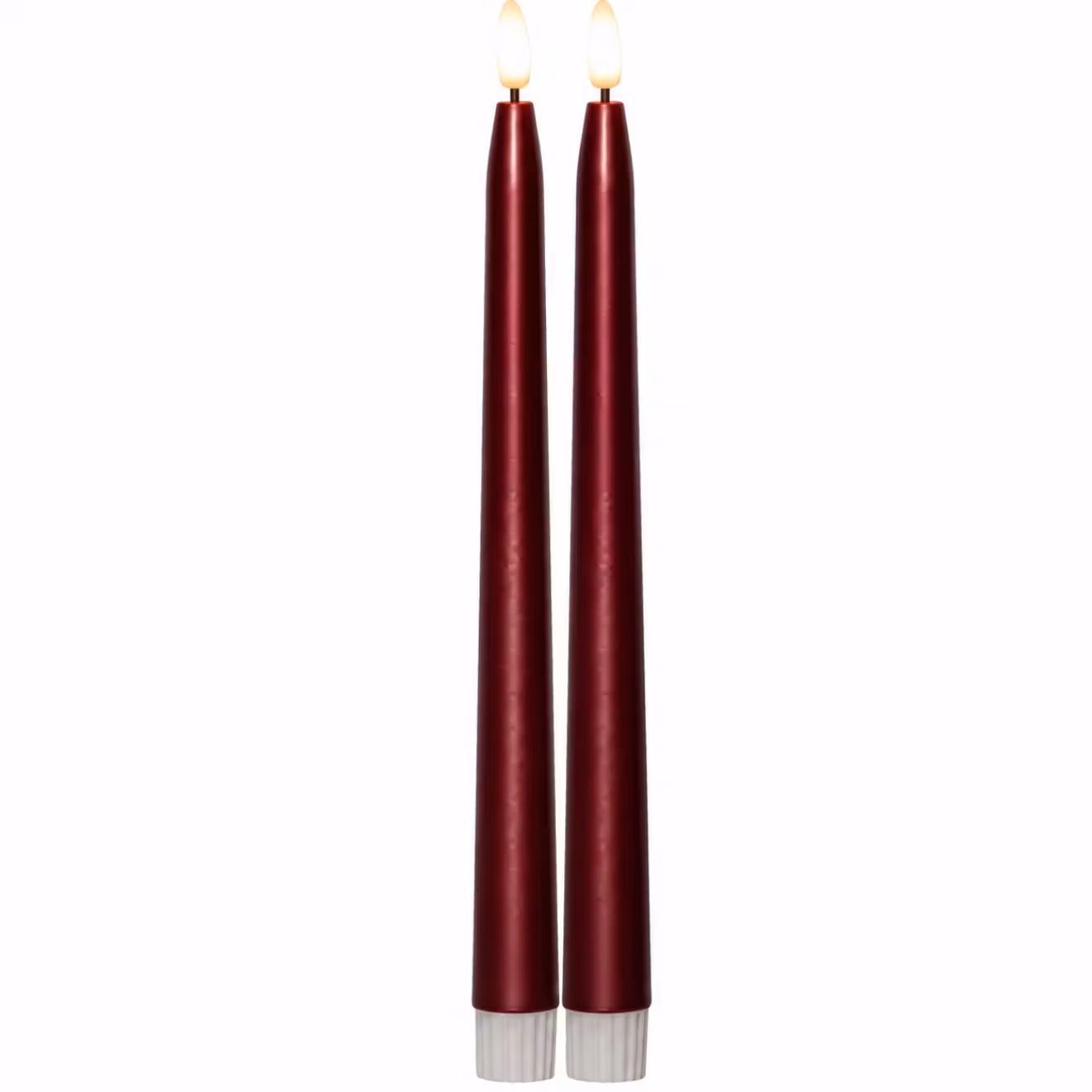 LED Antikljus 2-pack Flamme Metal
