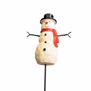 Snögubbe på stick