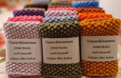 Handstickad disktrasa i bomull