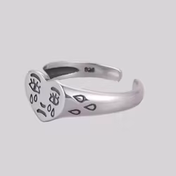 Crying heart ring