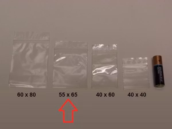 Blixtlåspåsar / Zippåsar: 55x65 mm (300 st)