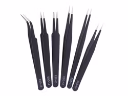 Set/Kit med 6 pincetter (Klocka/urmakeri verktyg)