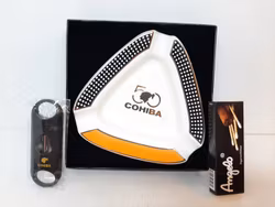 Cigarraskkopp / Askfat COHIBA + tillbehör