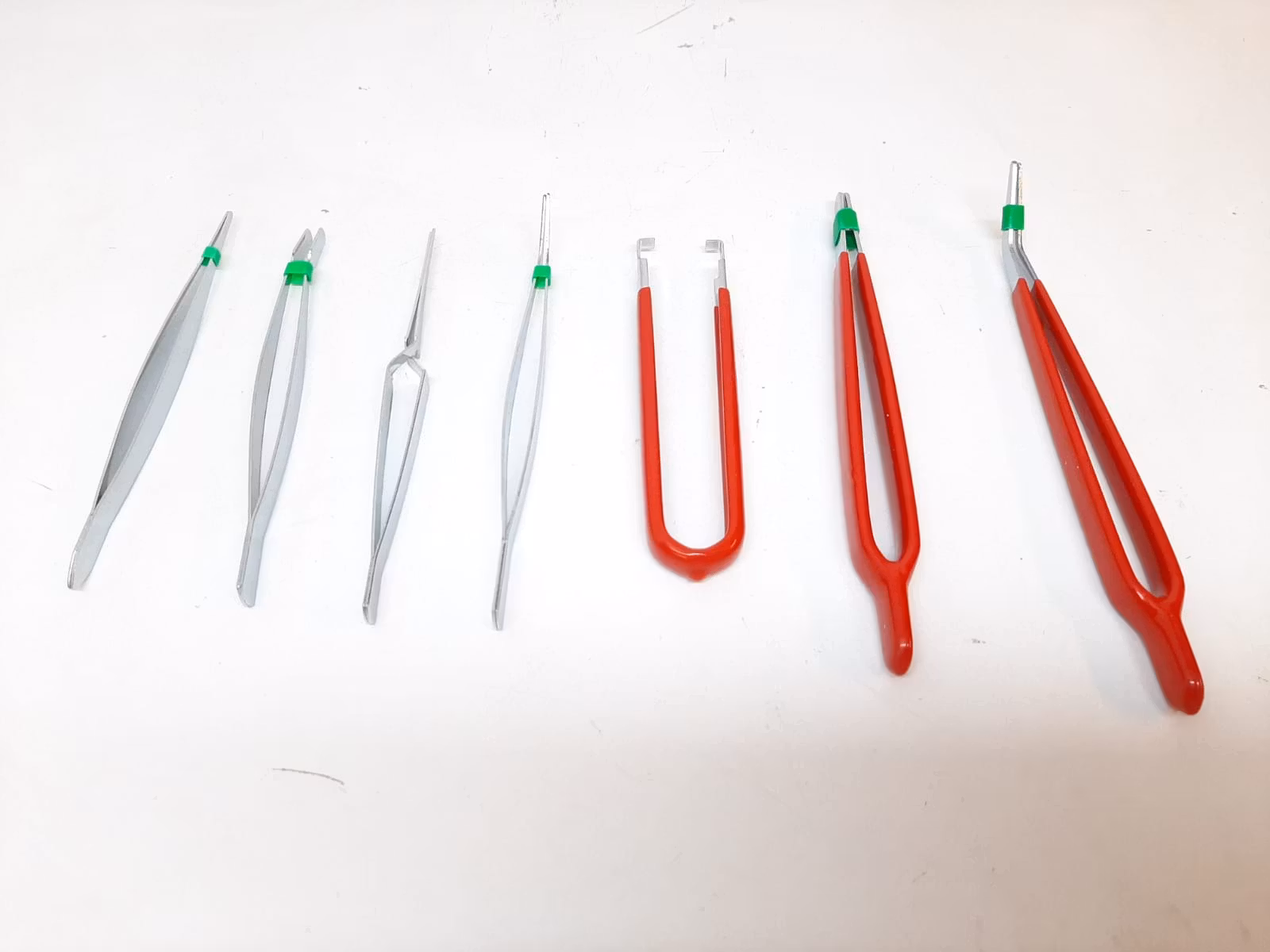 Set: 7 pincetter (Klocka/urmakeri verktyg) Pincett