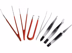 Set: 7 pincetter (Klocka/urmakeri verktyg) Pincett