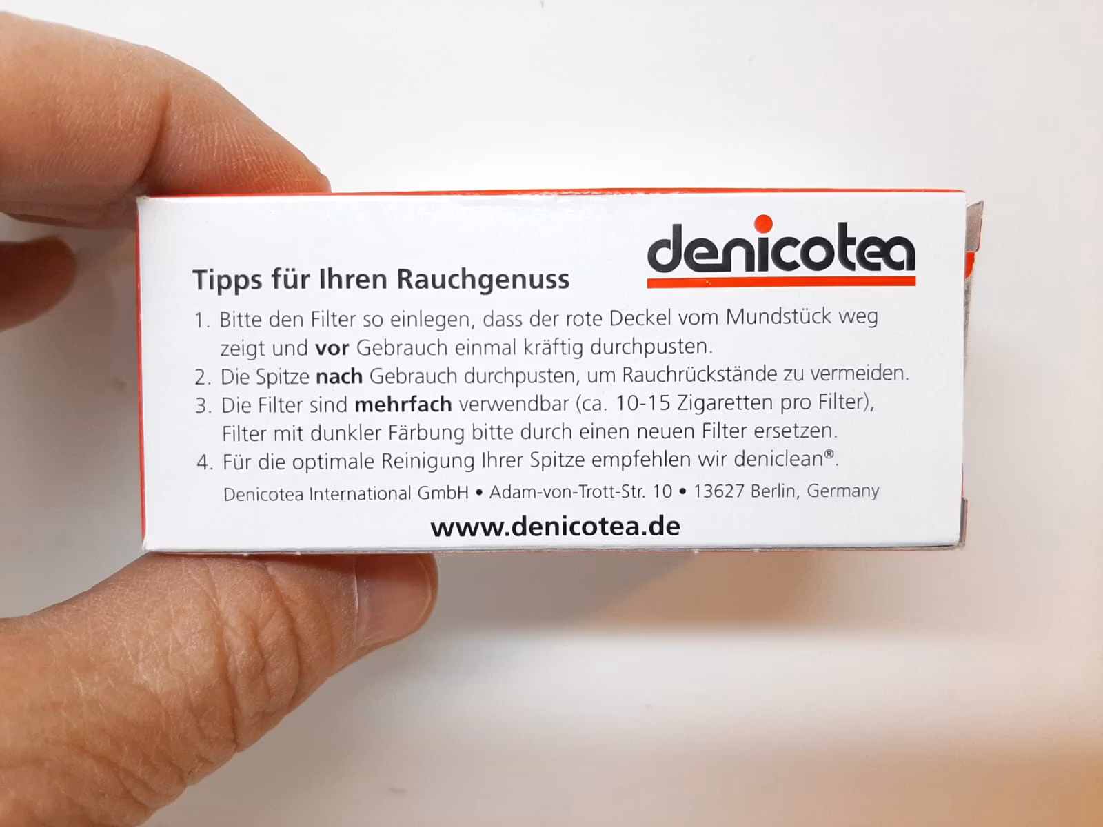 50 stycken DENICOTEA Filter (cigarettmunstycke)