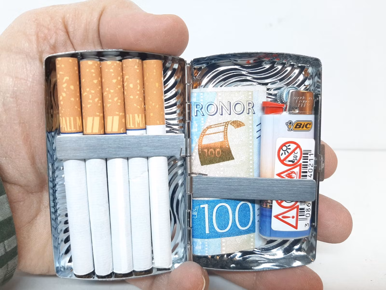 Cigarettetui Metall Mini Crackle