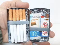 Cigarettetui Metall Mini Crackle
