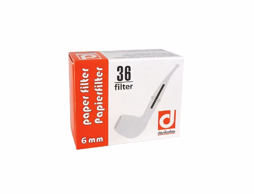 Denicotea Pappersfilter 6mm (1 förpackning X 36 filter)
