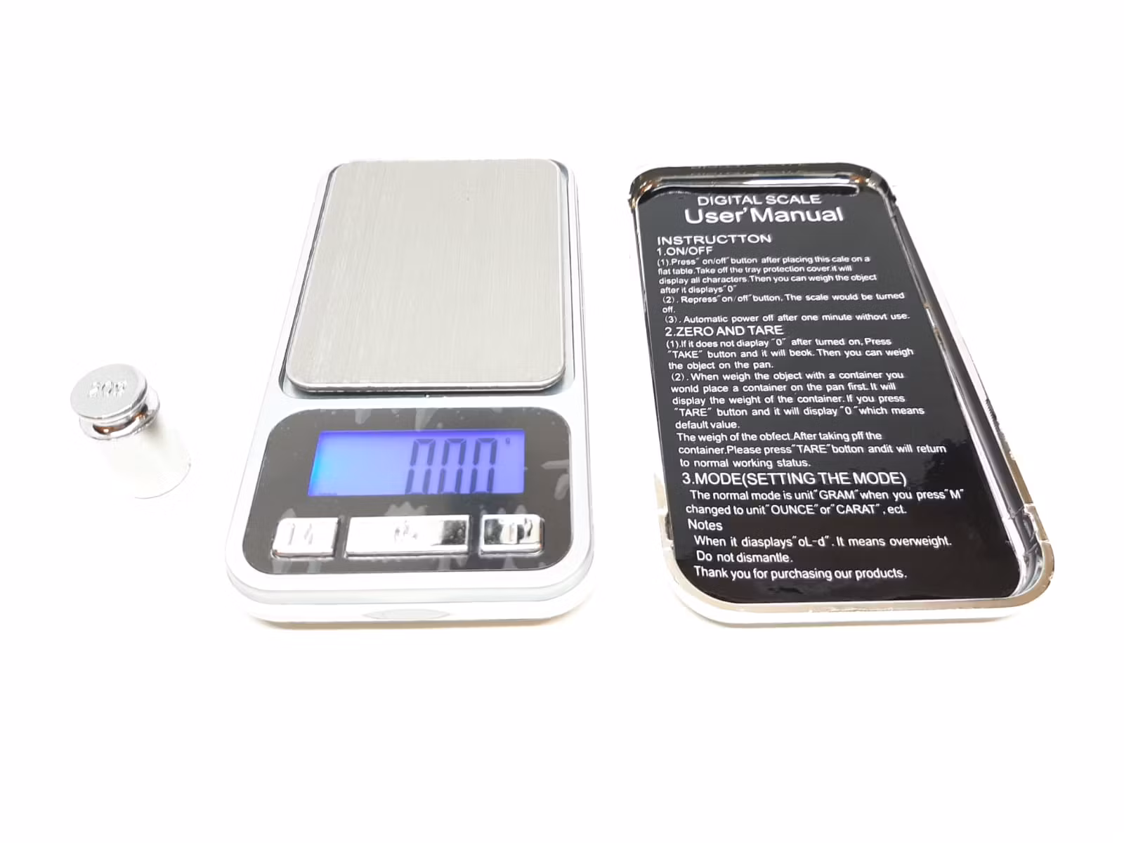 Digitalvåg Telefon (100 / 0.01 gram) + tillbehör