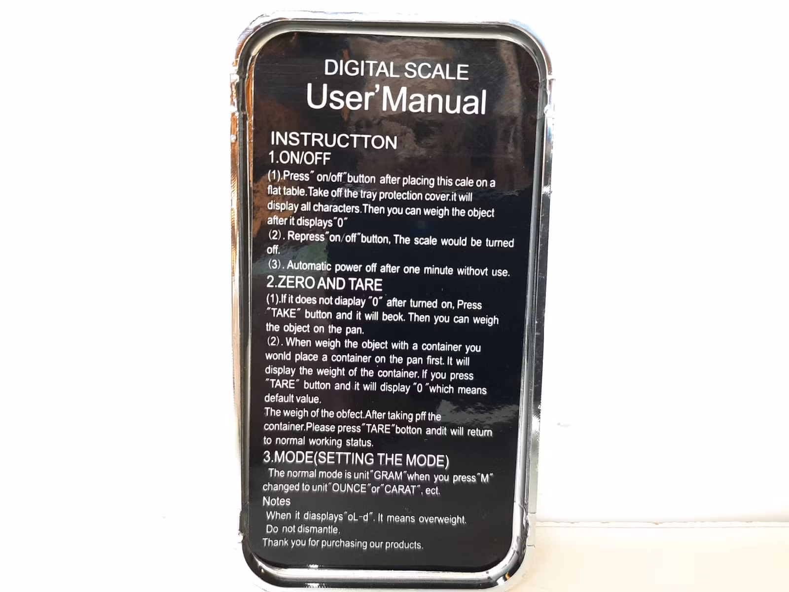 Digitalvåg Telefon (100 / 0.01 gram) + tillbehör