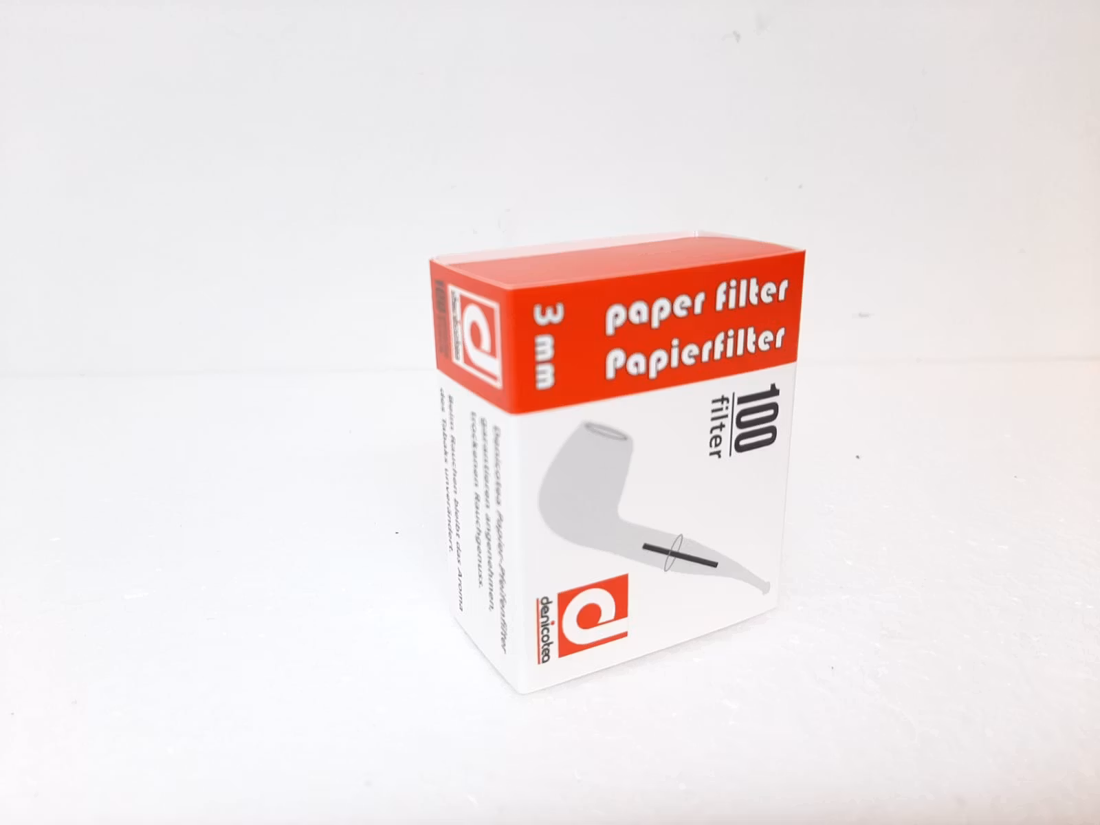 Denicotea Pappersfilter 3mm (1 förpackning X 100 filter)