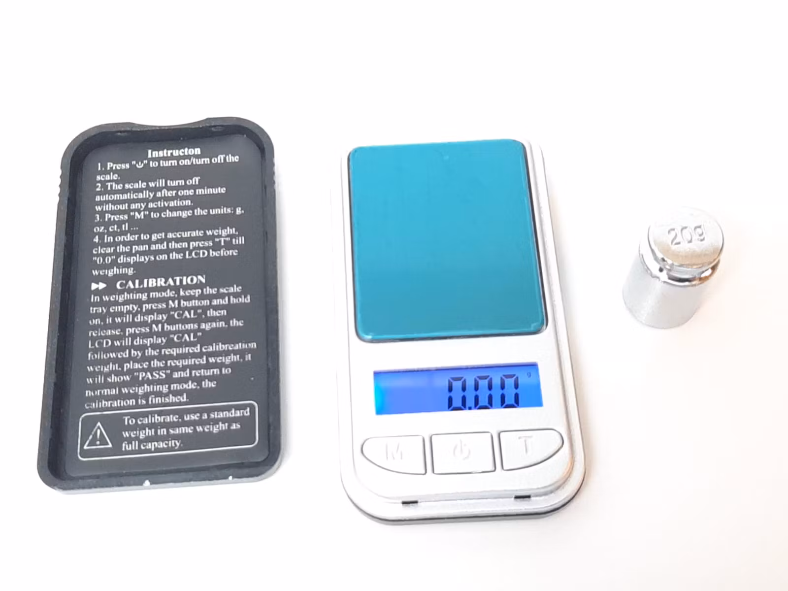 Digitalvåg Super Mini (200 / 0.01 gram) + Vikt (20 g)