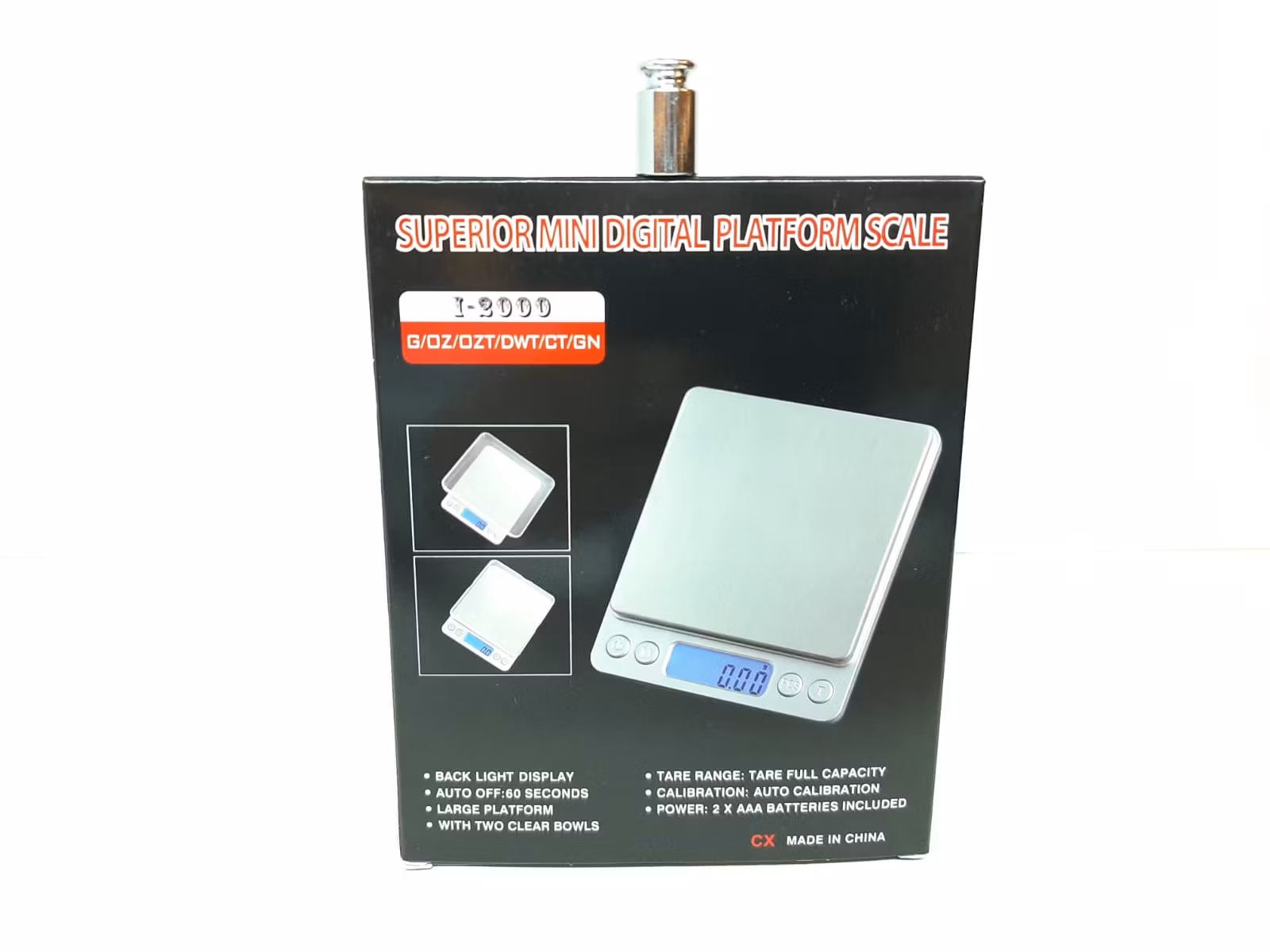 Digitalvåg (500 / 0.01 gram) + Vikt (20 g)