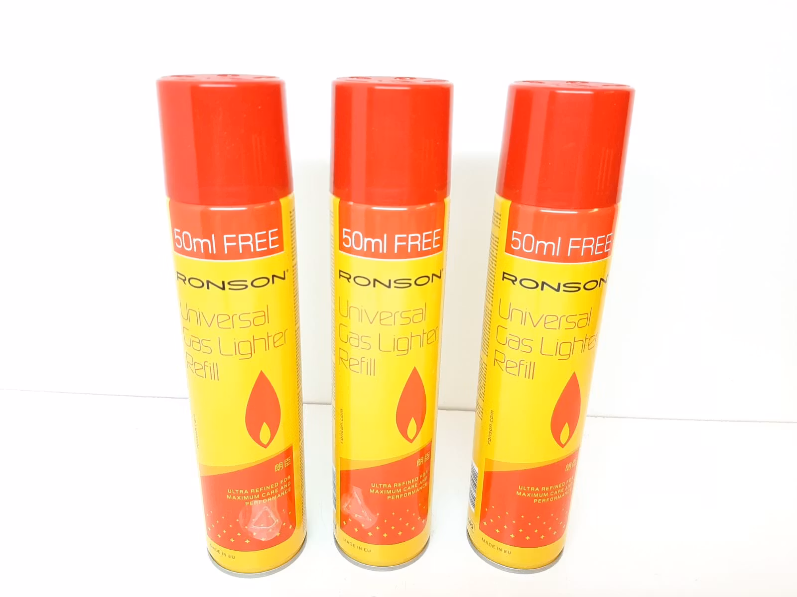 RONSON Gas (3 flaskor)