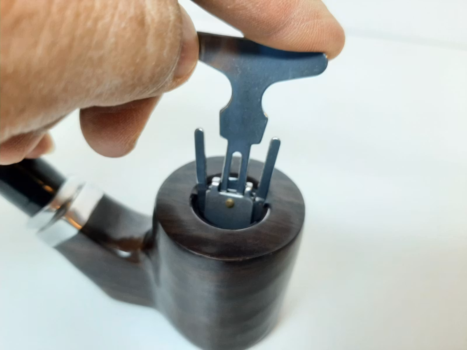 Ebenholts pipa LÅNG (Ebony) + tillbehör