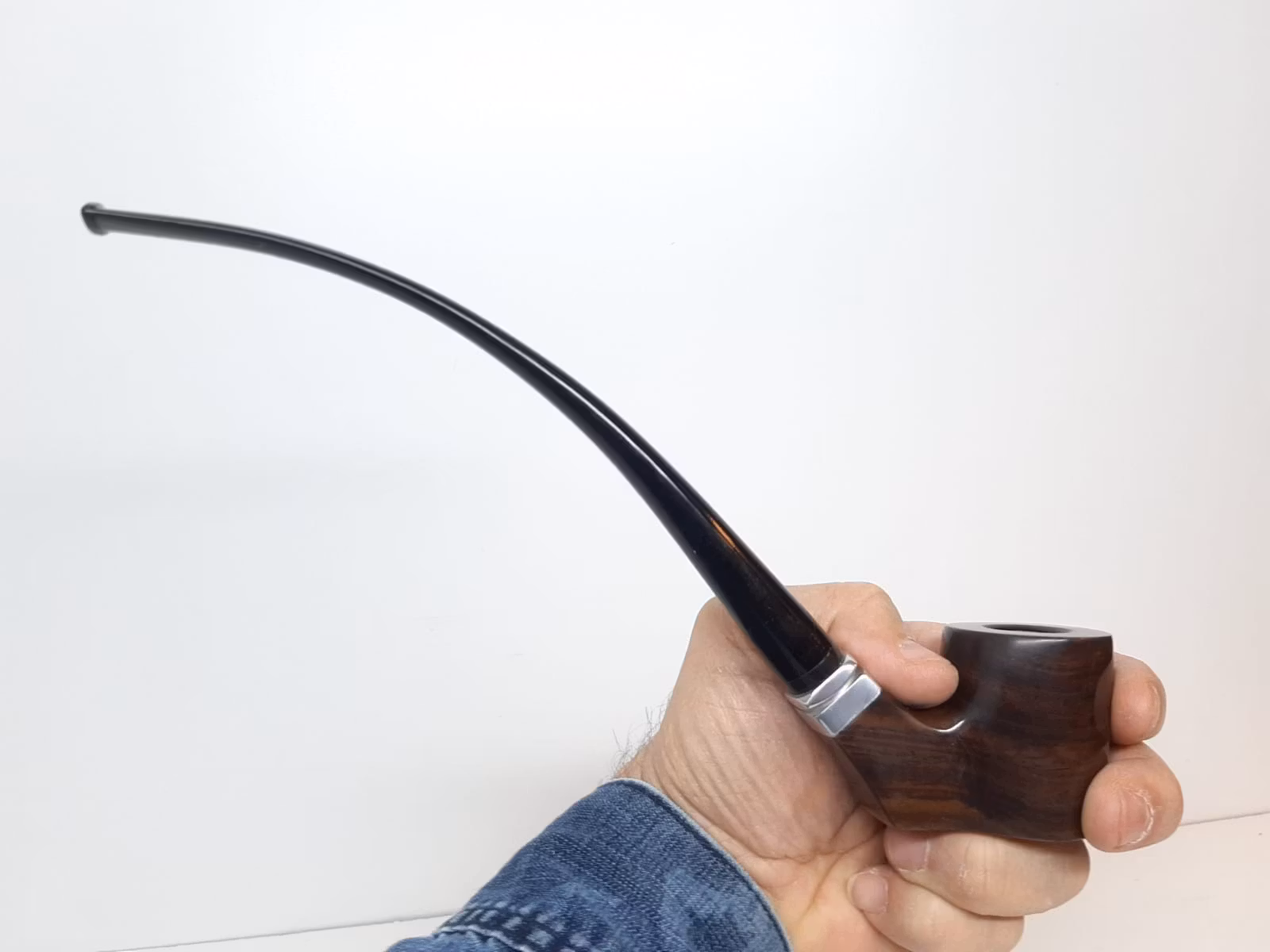 Ebenholts pipa LÅNG (Ebony) + tillbehör