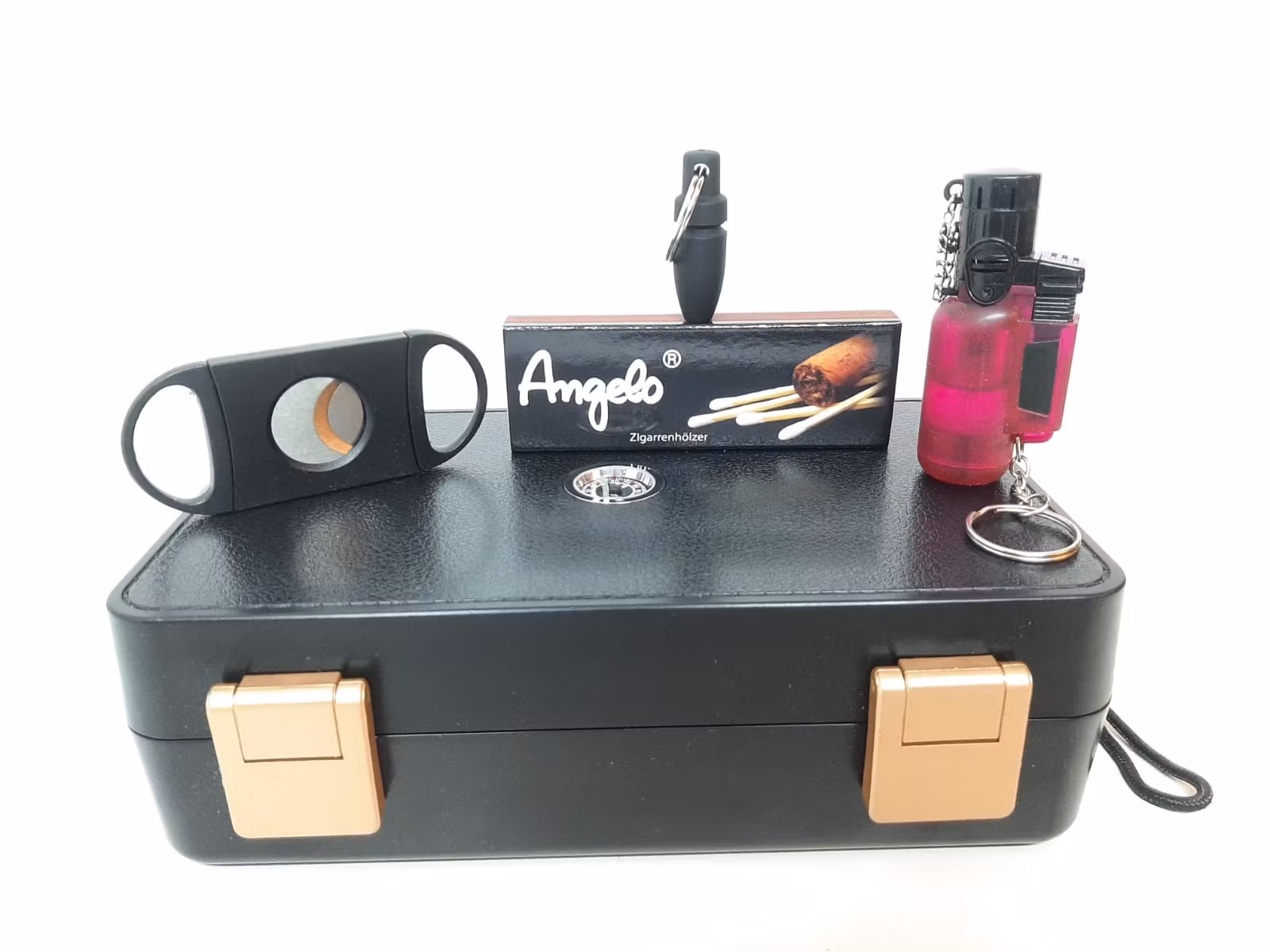 Resehumidor med inbyggd hygrometer + tillbehör