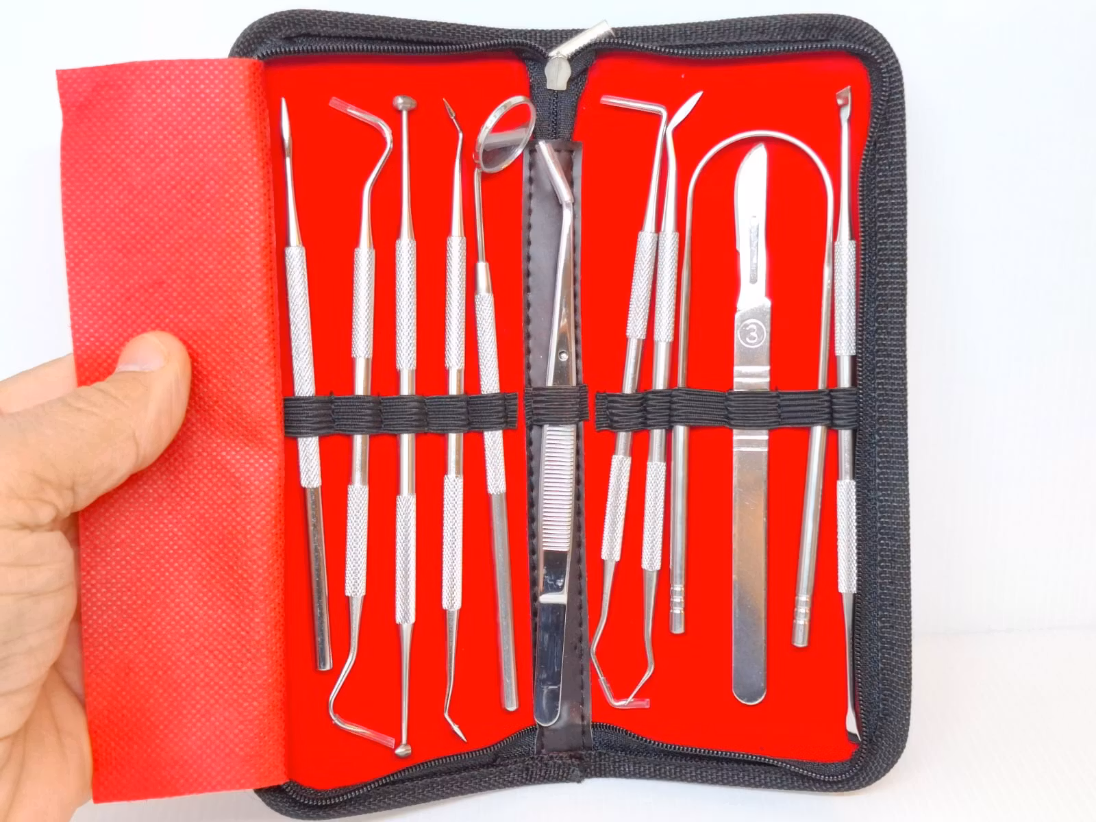 Set med 11 stycken verktyg (Tandläkare)