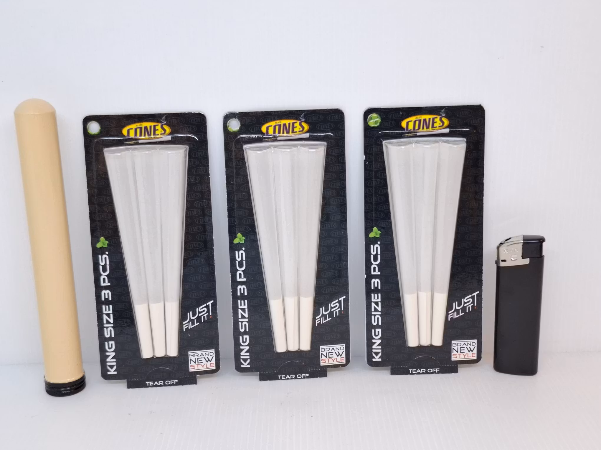 CONES: Färdigrullade koniska papper (3 x 3st) + tillbehör