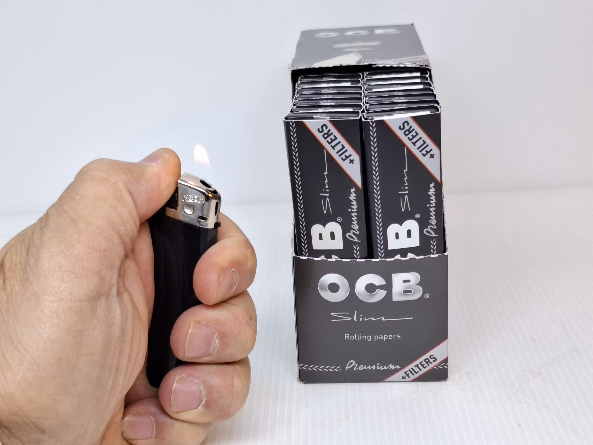 DISPLAY: OCB Slim + Filter (cigarettpapper)