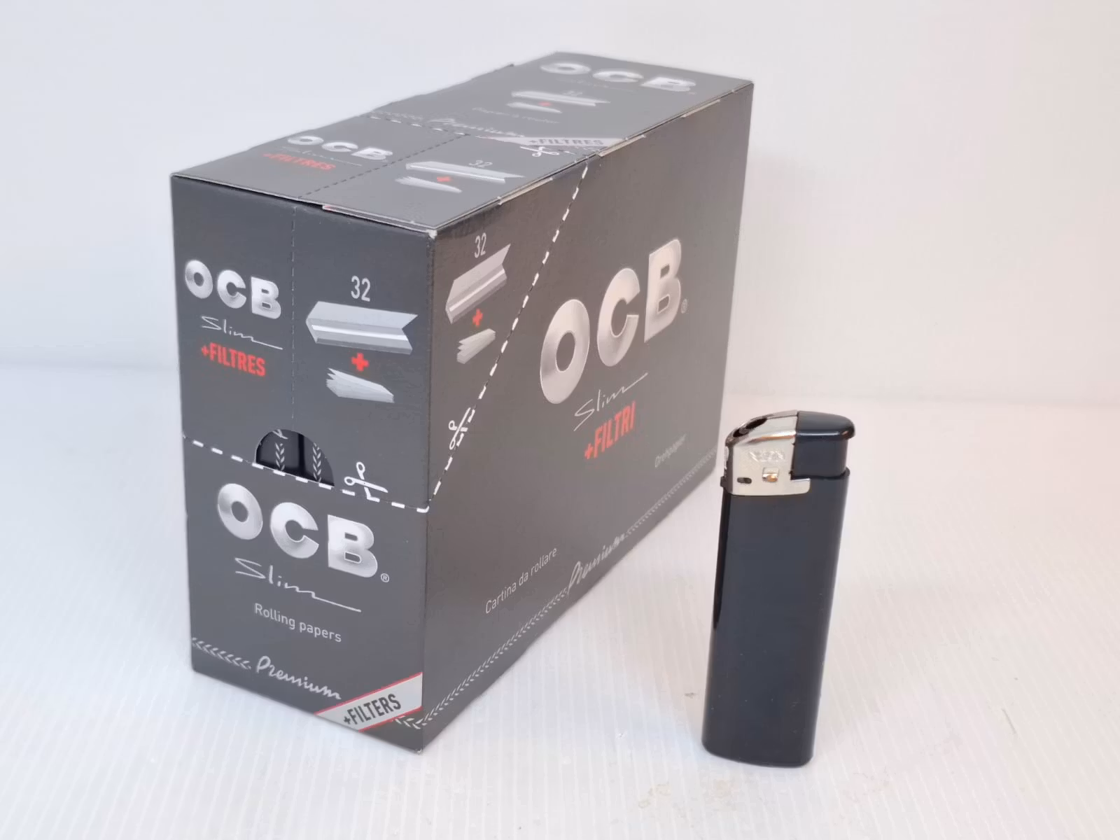 DISPLAY: OCB Slim + Filter (cigarettpapper)