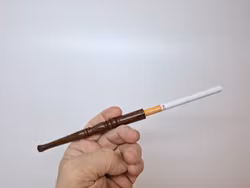 Cigarettmunstycke TRÄ (13 cm) + 10st rensare