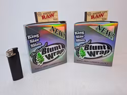 TVÅ DISPLAY: Bluntwrap Slims + tillbehör