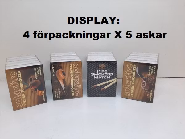 5 askar tändstickor till pipa
