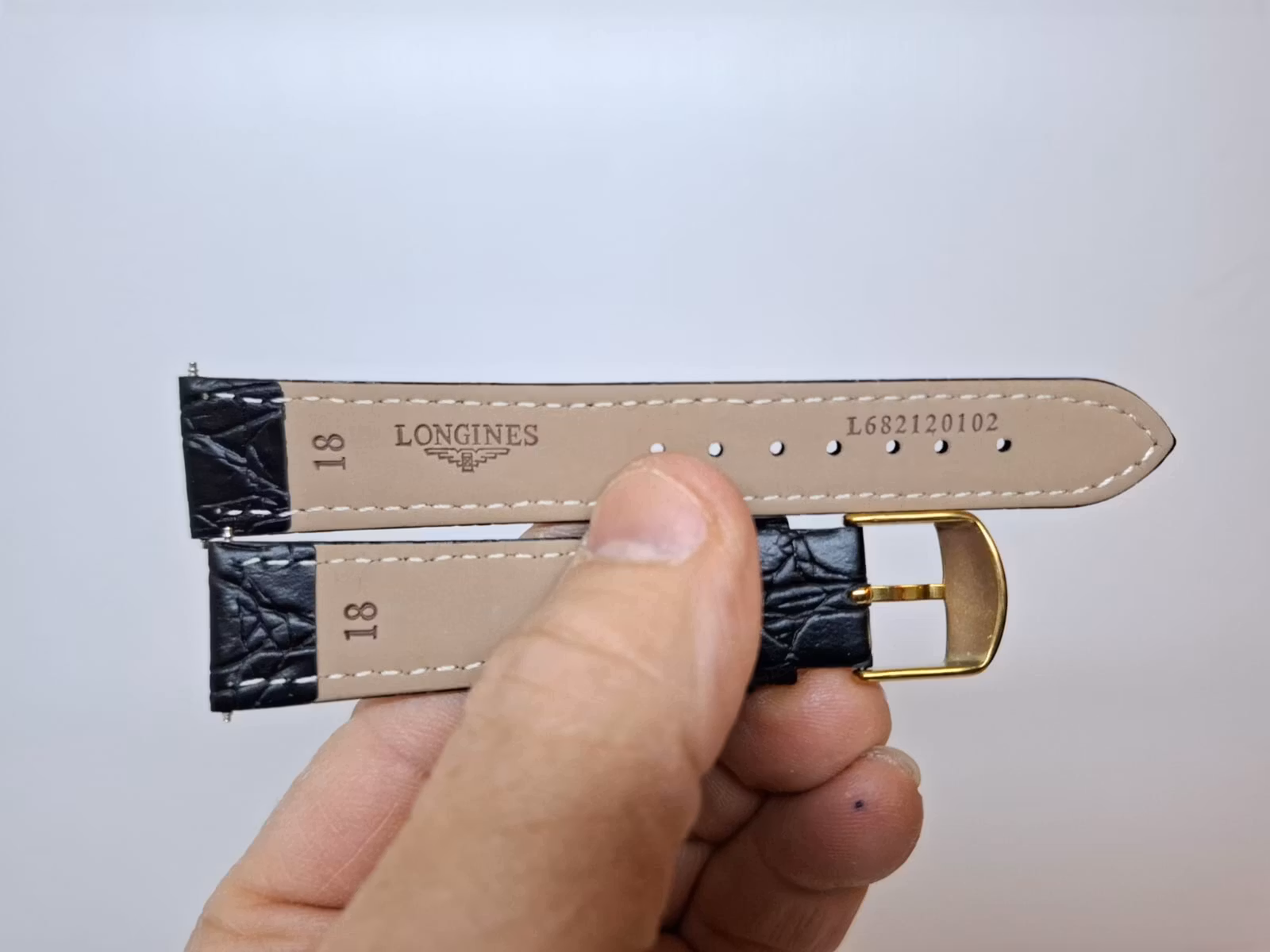 Armband LONGINES KALVSKINN "KROKODIL" (18 mm)