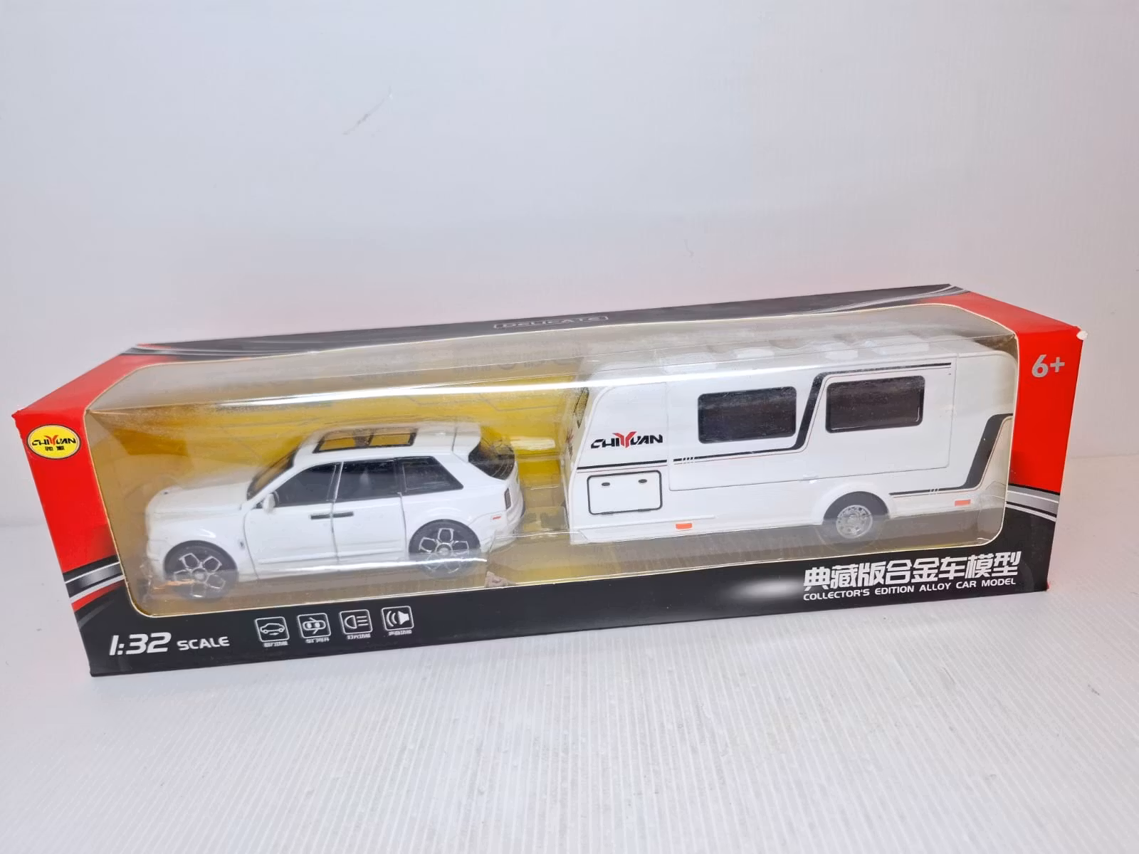 Modellbil + Husvagn (Skala 1:32) Diecast