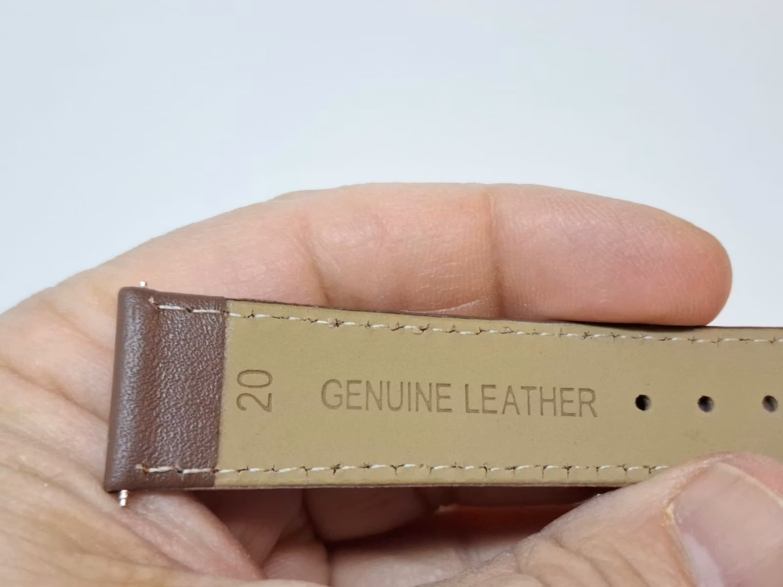 Armband BRUN KALVSKINN (20 mm)