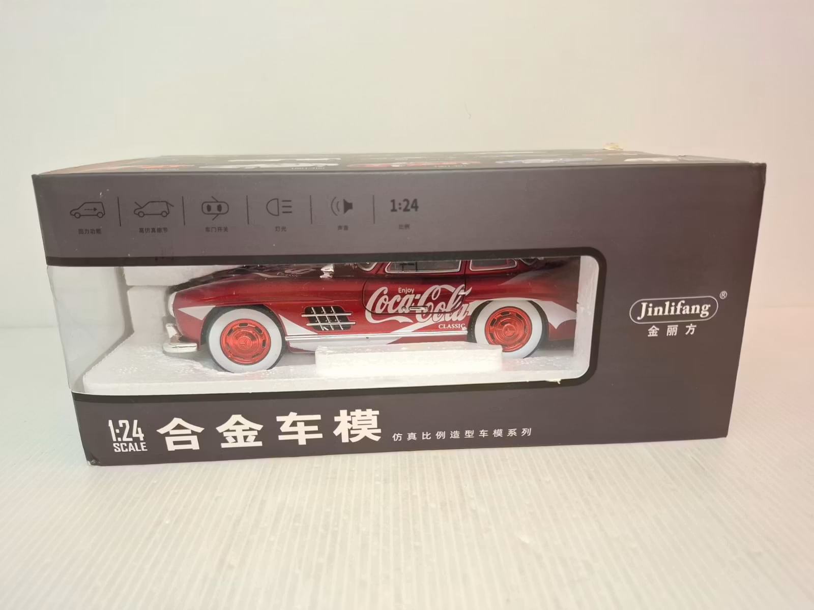 Modellbil Coca-Cola Mercedes-Benz 300 SL - Skala 1:24