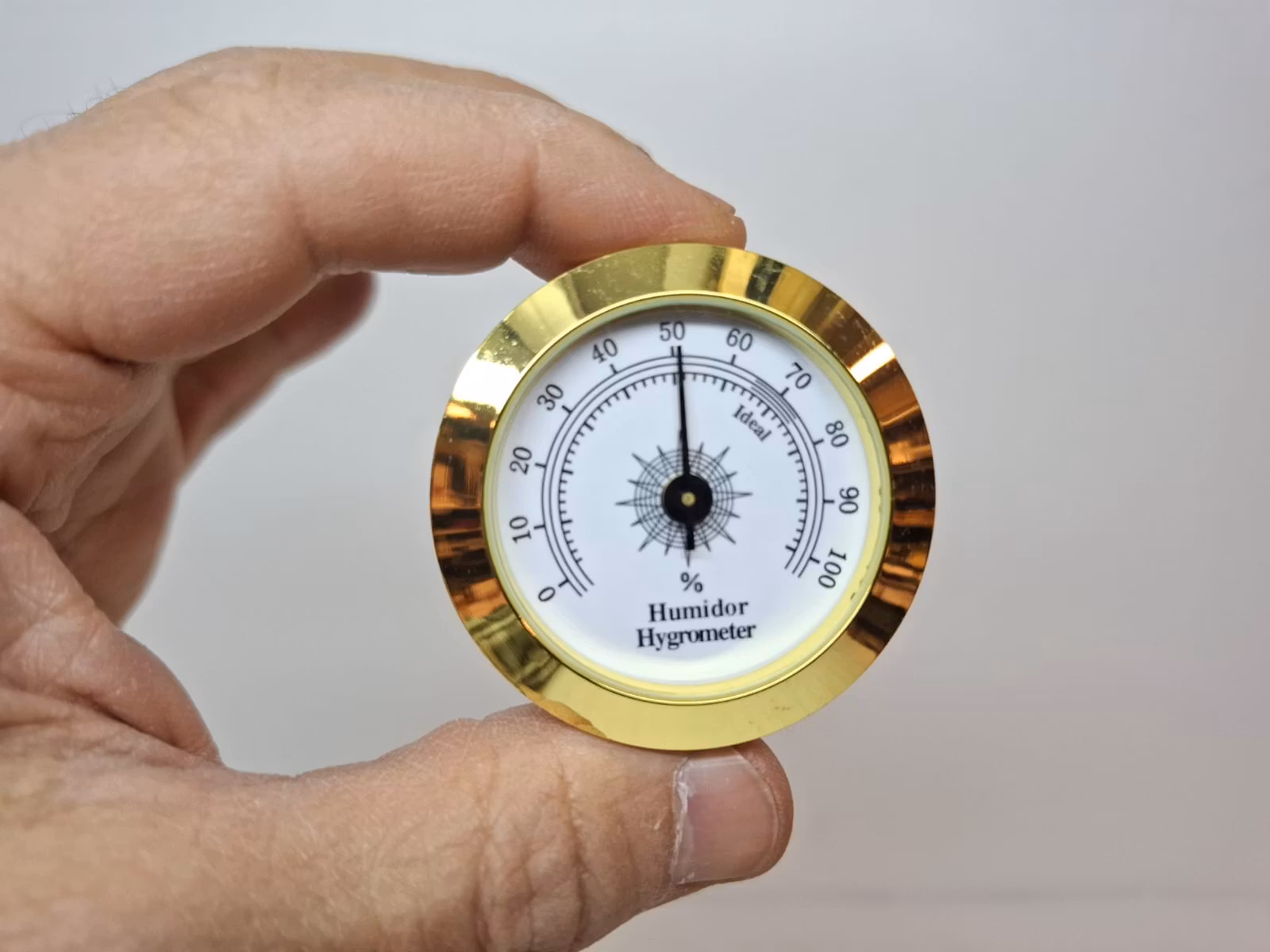 Humidortillbehör 3 delar: Hygrometer + Fuktare (2 st)