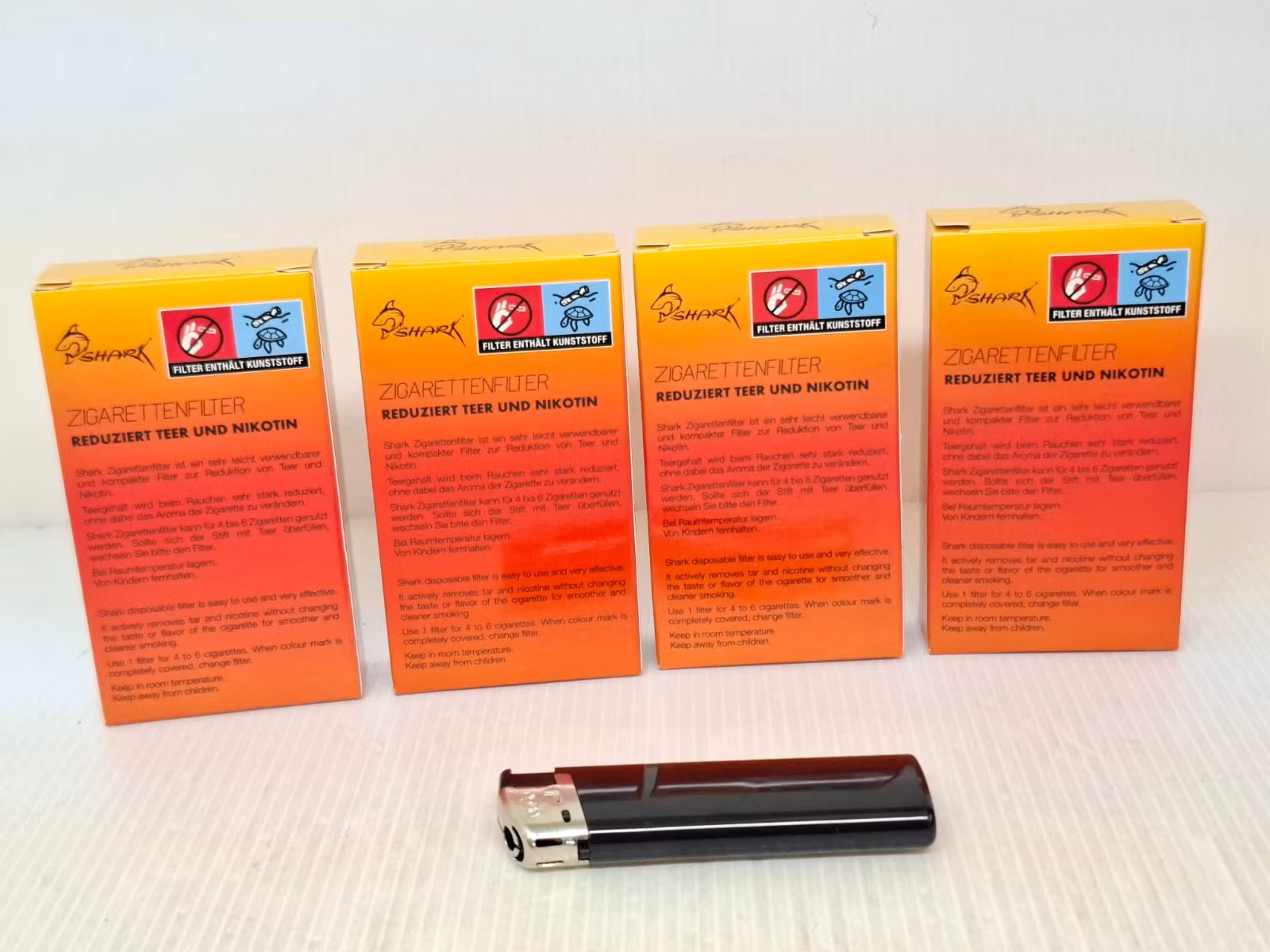 4 paket: SHARK Filter munstycke (cigarett)