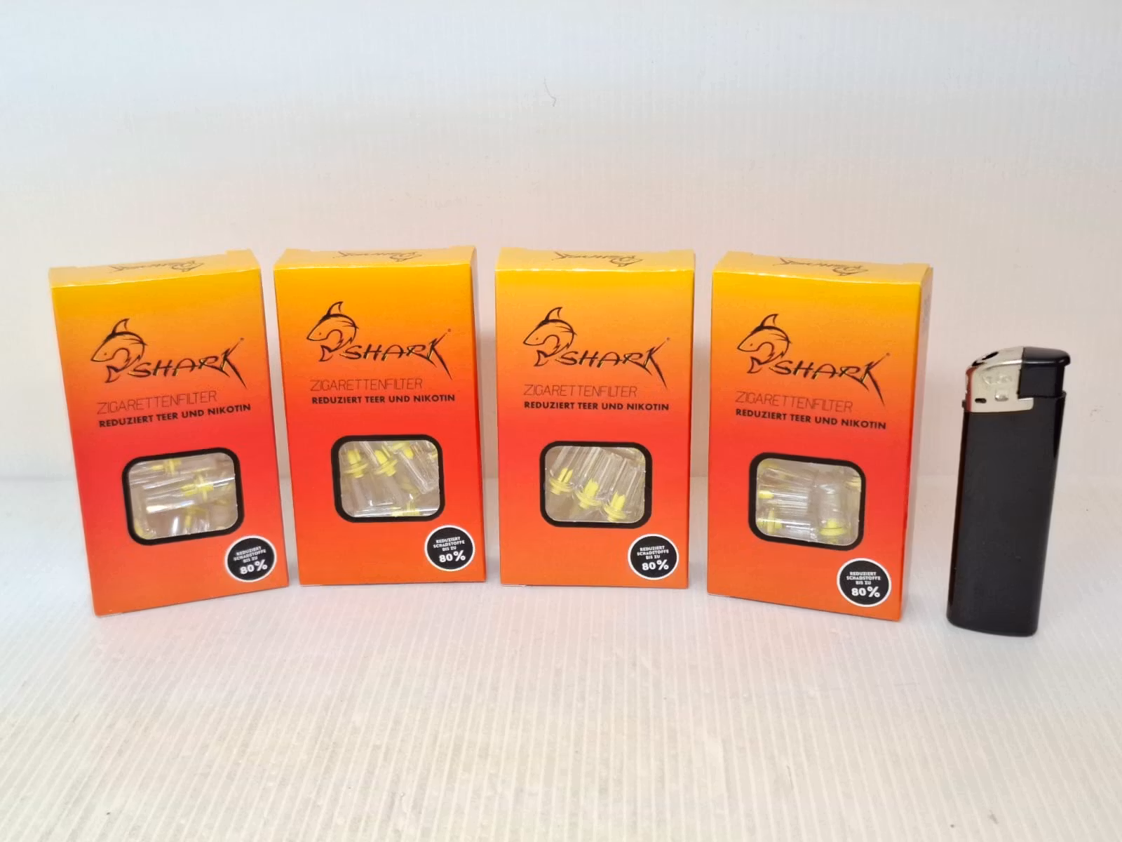 4 paket: SHARK Filter munstycke (cigarett)