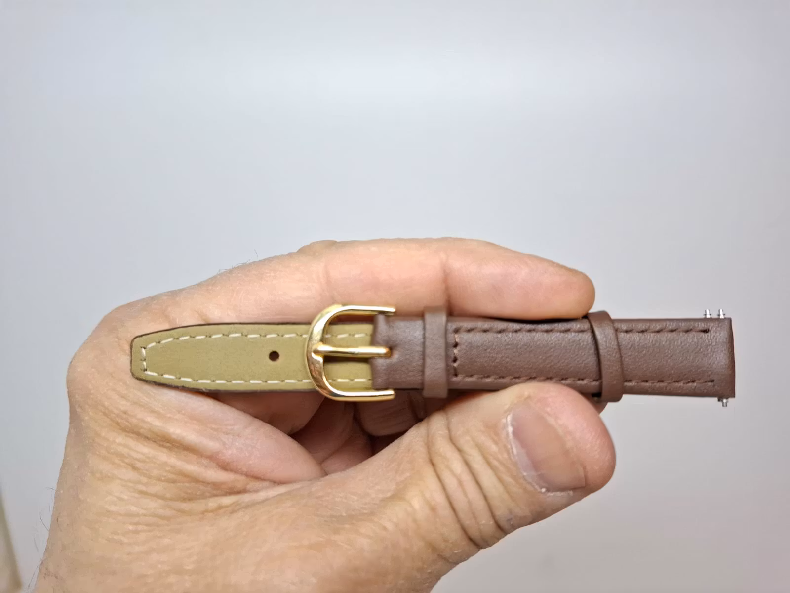 Armband BRUN/SVART KALVSKINN (14 mm)