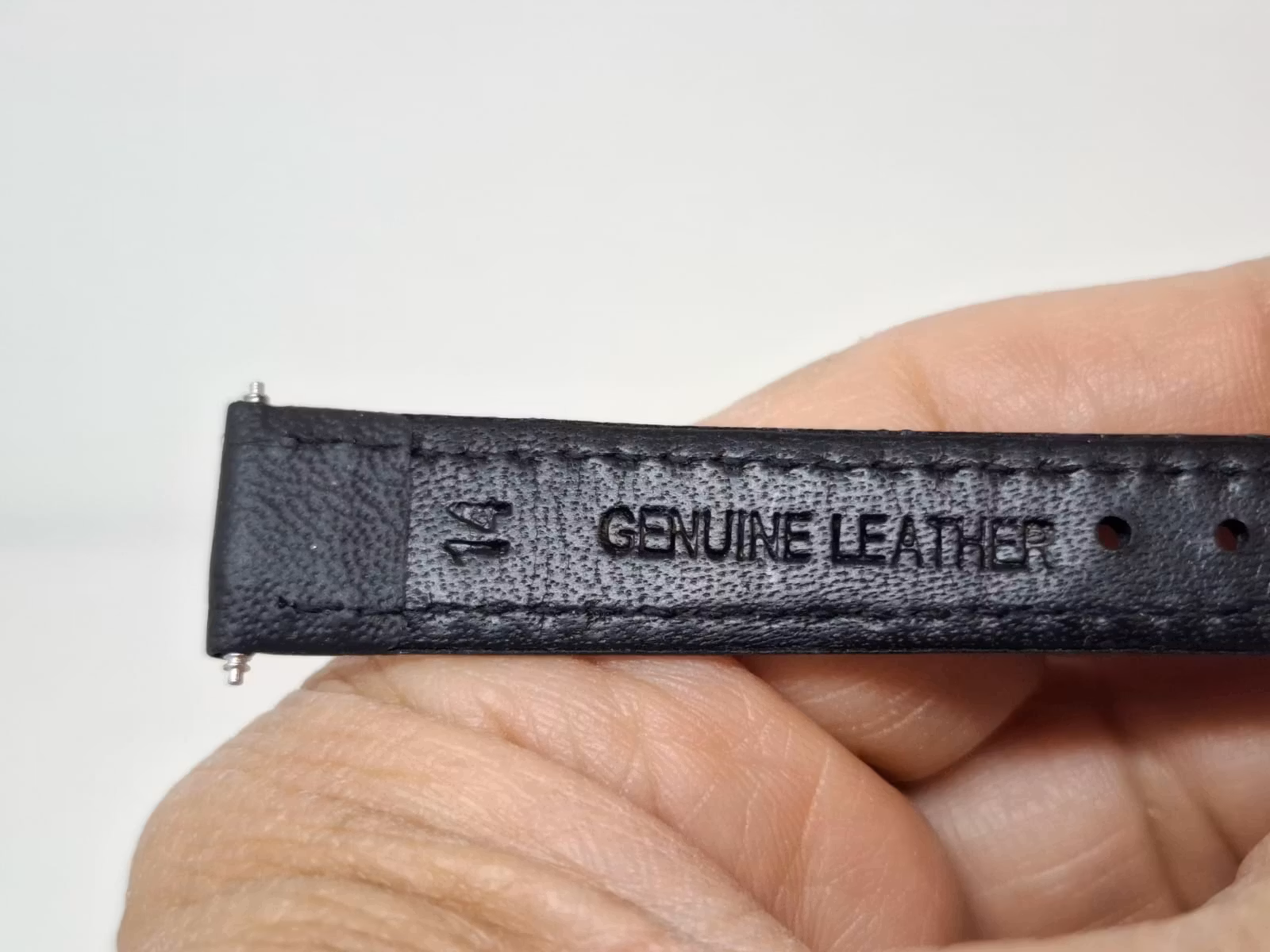 Armband BRUN/SVART KALVSKINN (14 mm)