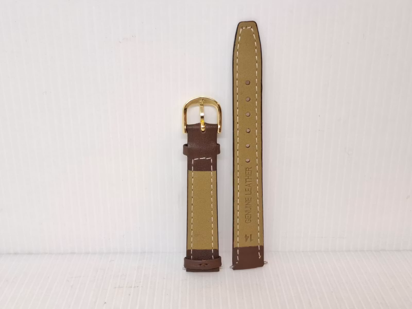 Armband BRUN/SVART KALVSKINN (14 mm)
