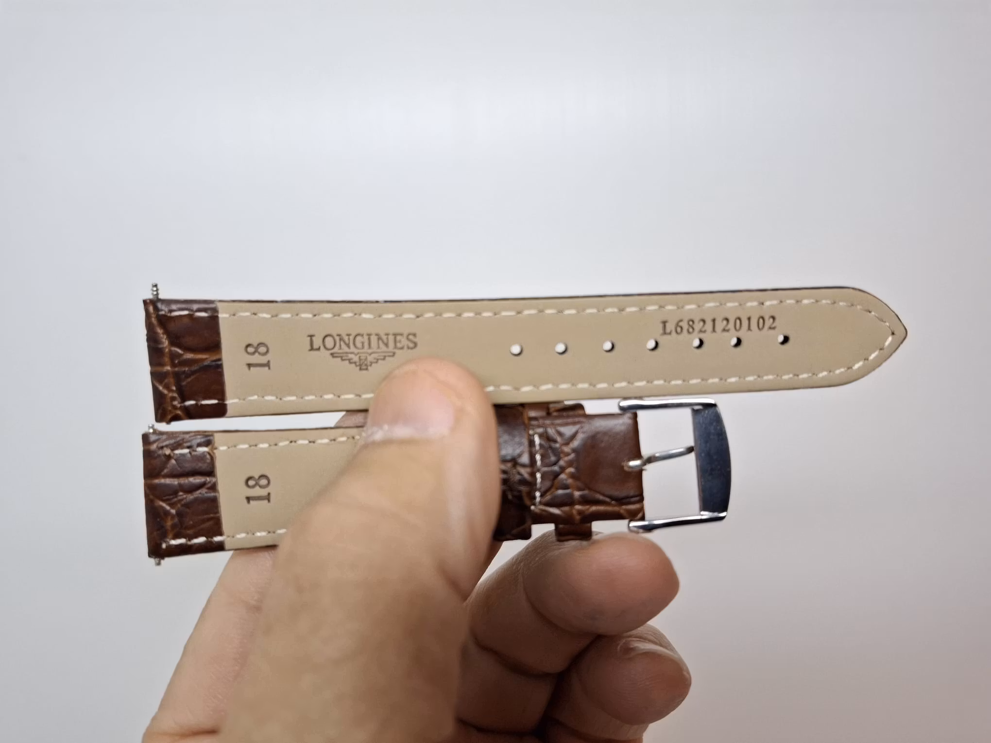 Armband LONGINES KALVSKINN "KROKODIL" (18 mm)