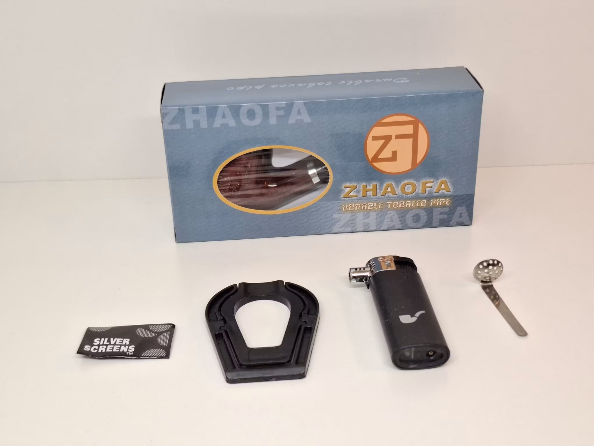 Kinapipa och cigarettmunstycke + tillbehör