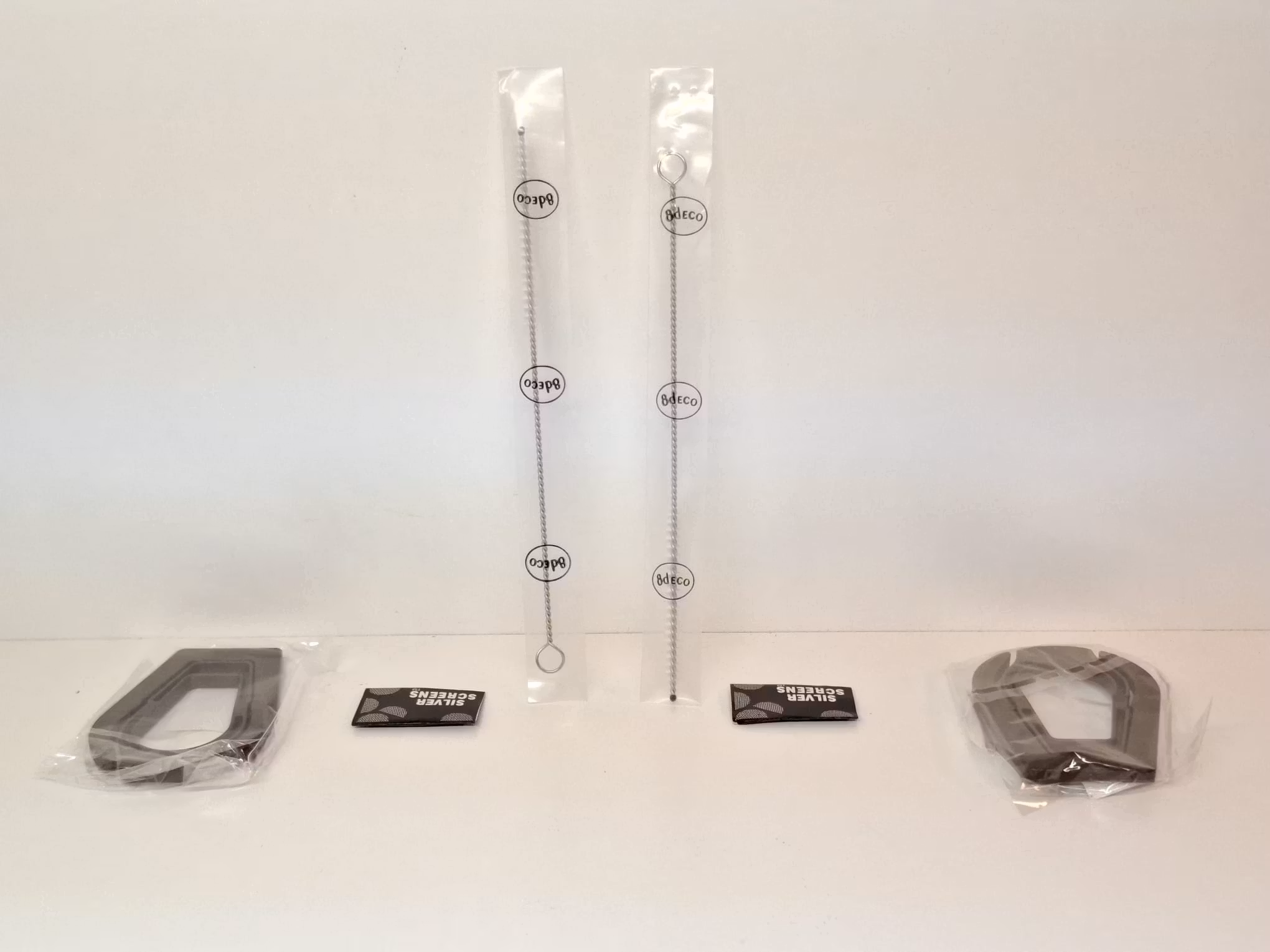 2 stycken Angelo pipor (rak + halvböjd) + tillbehör