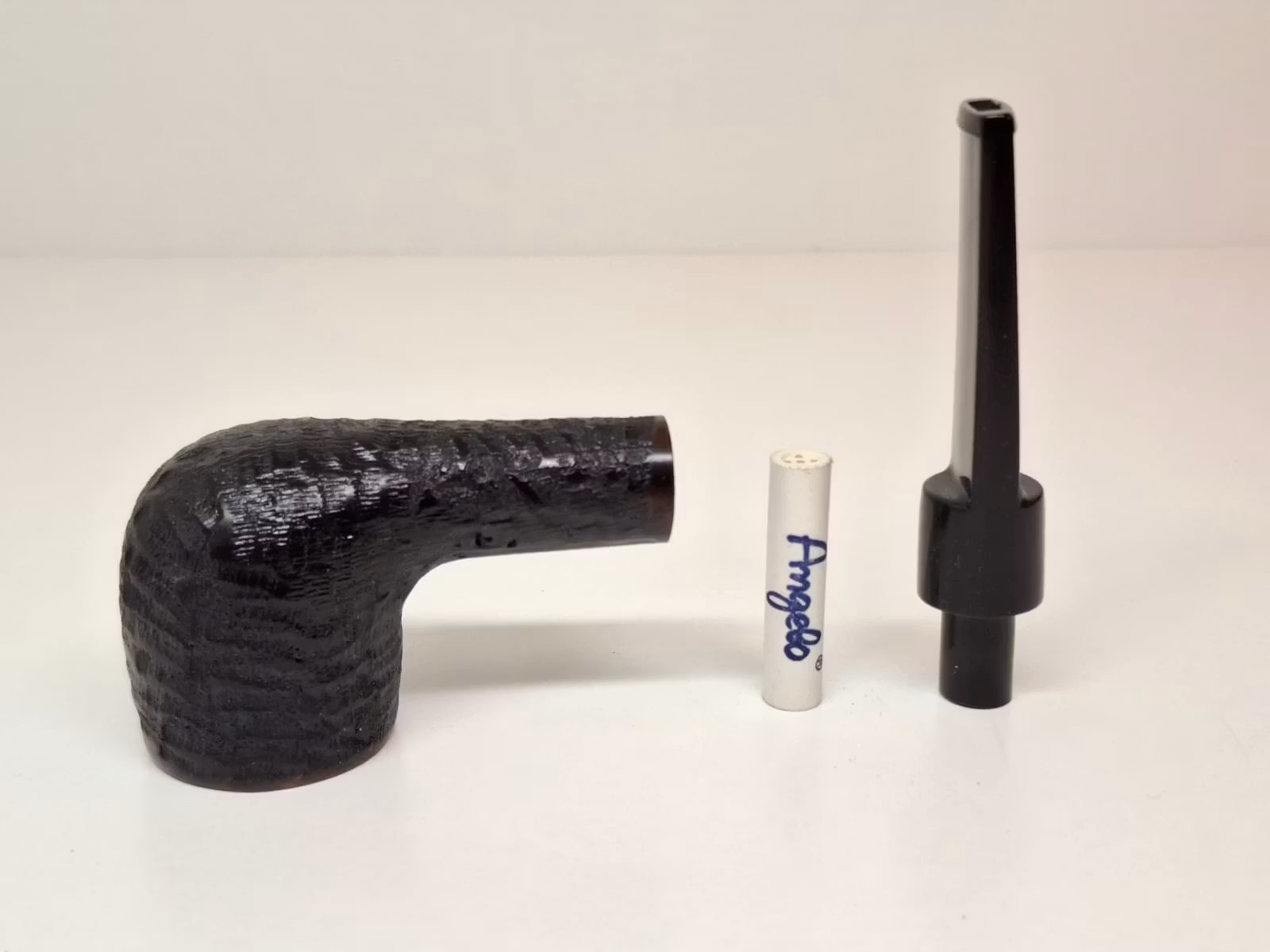 2 stycken Angelo pipor (rak + halvböjd) + tillbehör