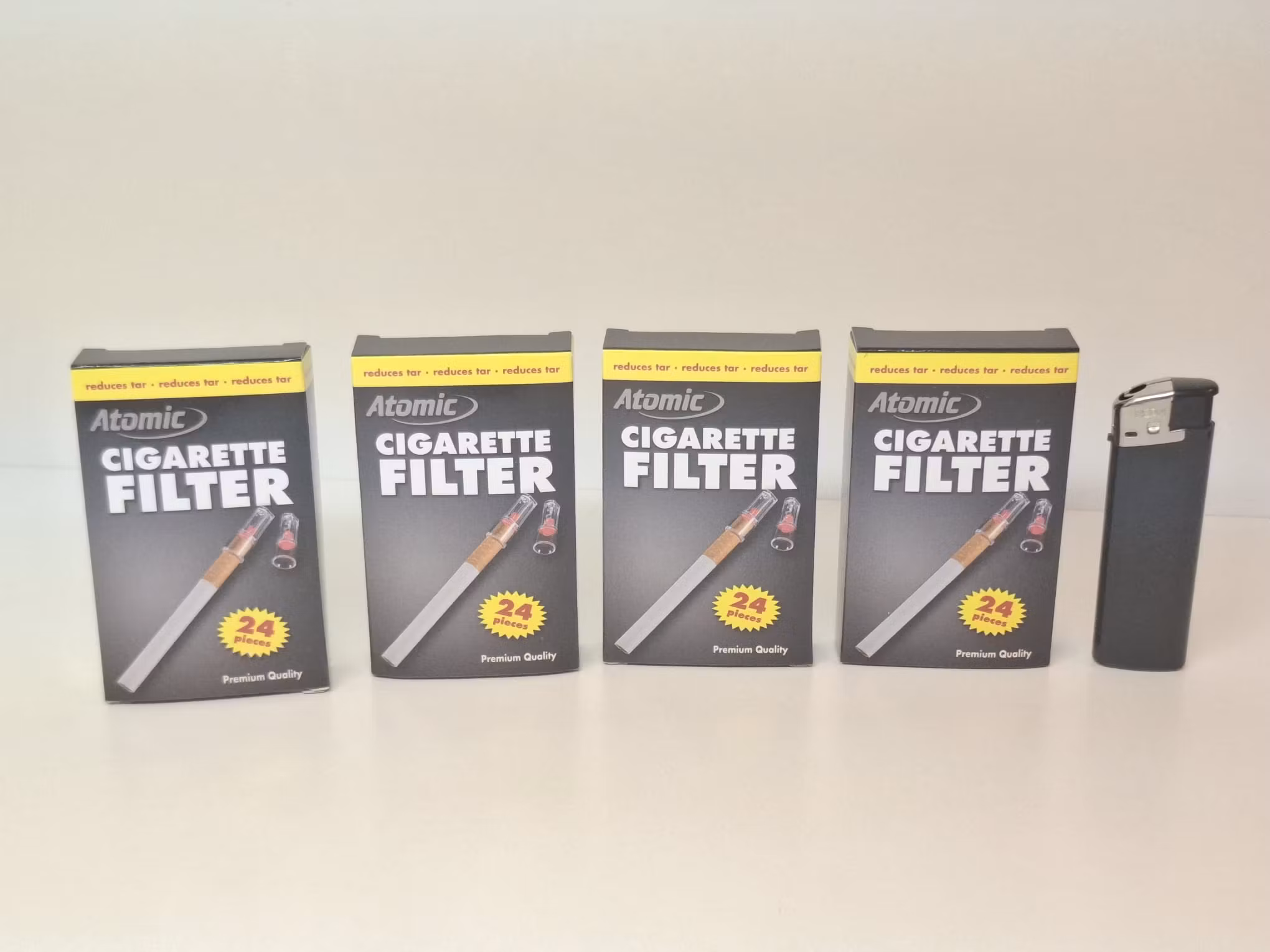 4 paket: ATOMIC Filter munstycke (cigarett)