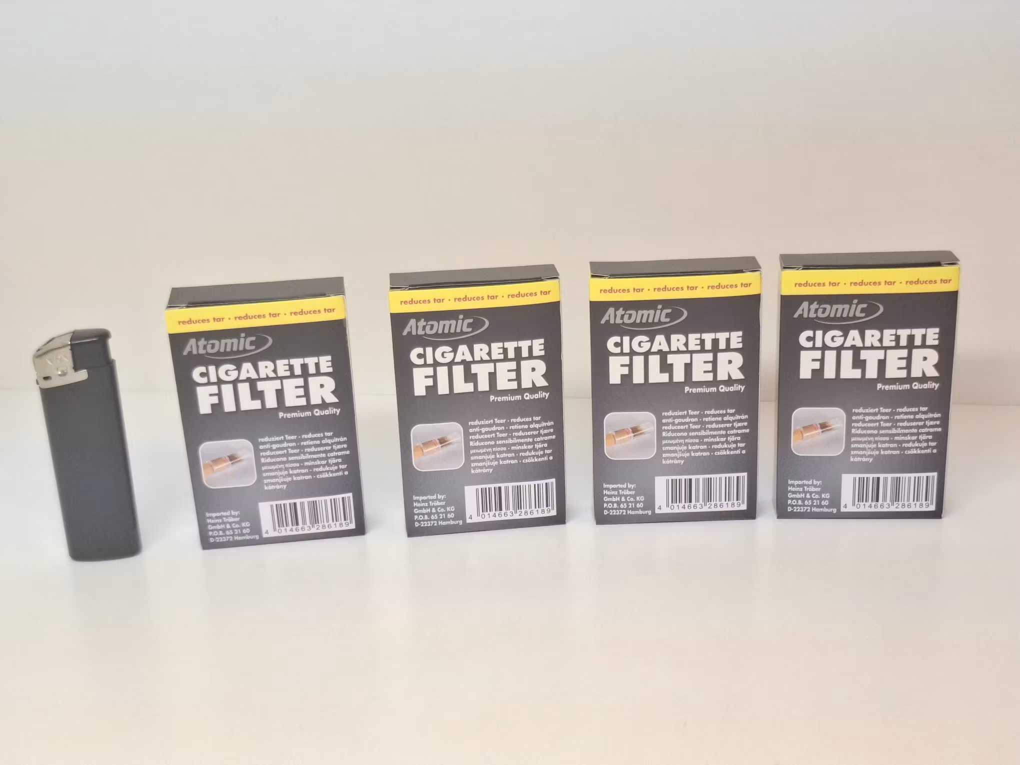 4 paket: ATOMIC Filter munstycke (cigarett)