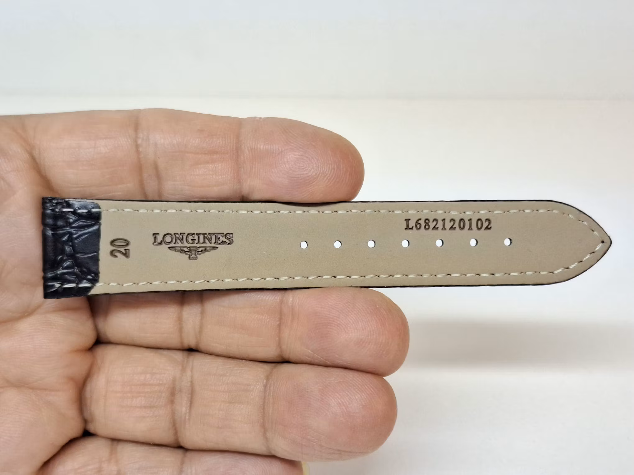 Armband LONGINES KALVSKINN "KROKODIL" (20 mm)