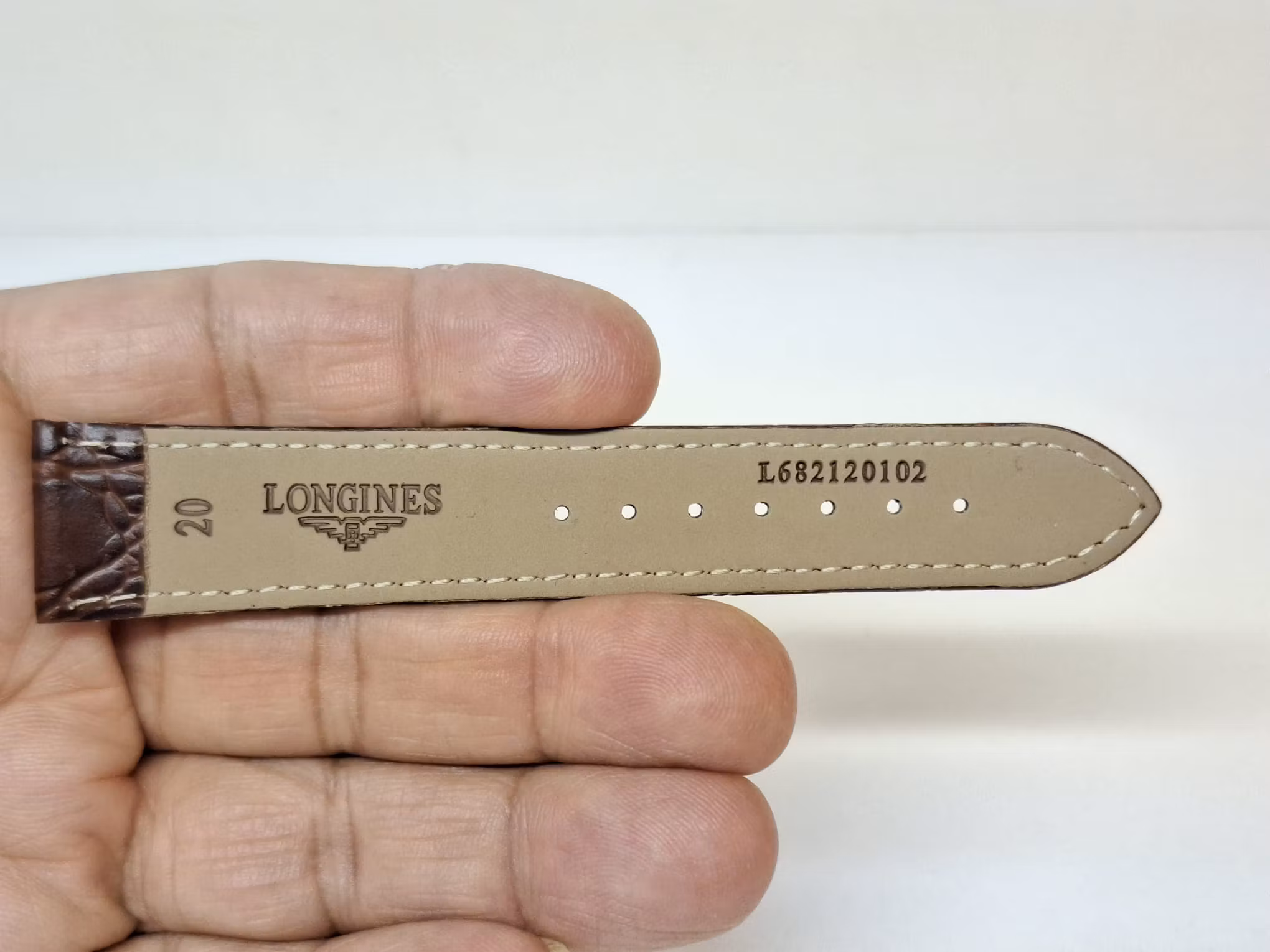 Armband LONGINES KALVSKINN "KROKODIL" (20 mm)