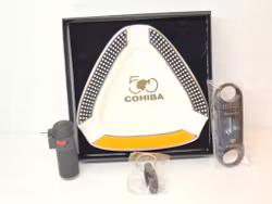 Cigarraskkopp / Askfat COHIBA + tillbehör